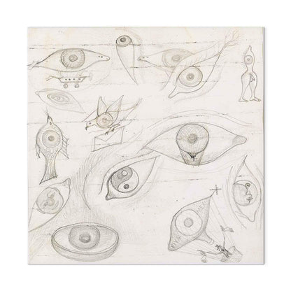 Leinwandbild - Frida Kahlo – Drawing of Eyes