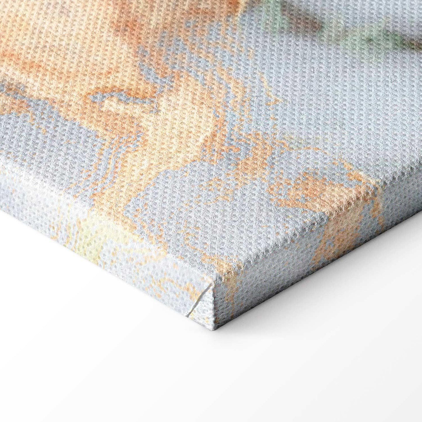 Leinwandbild - White stone – elegant marble with golden reflections