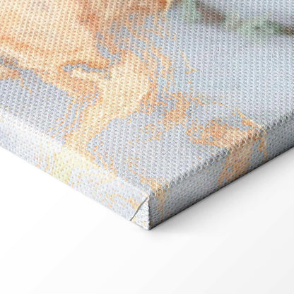 Leinwandbild - White stone – elegant marble with golden reflections