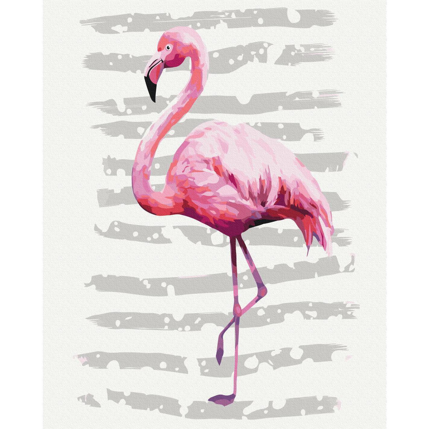 Malen nach Zahlen - Beautiful Flamingo