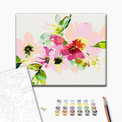Malen nach Zahlen - Colourful Flowers