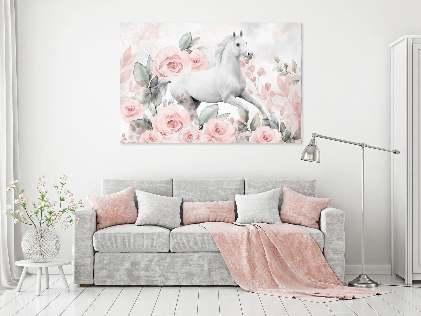 Leinwandbild - Gallop Among the Roses (1 Part) Wide Artgeist