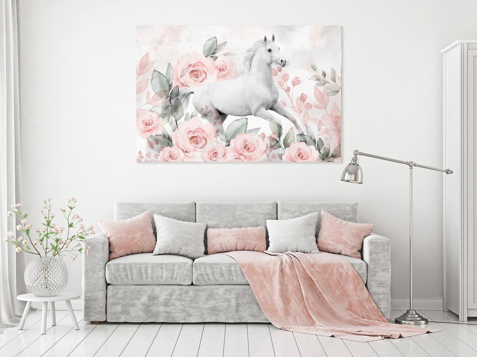 Leinwandbild - Gallop Among the Roses (1 Part) Wide Artgeist