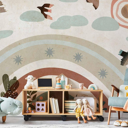 Fototapete - Rainbow and Birds