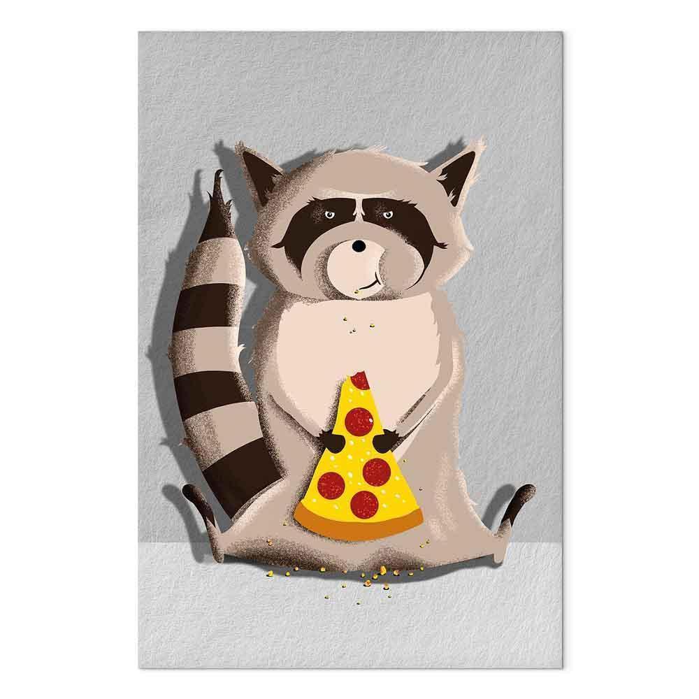 Leinwandbild - Gourmand Raccoon (1 Part) Vertical