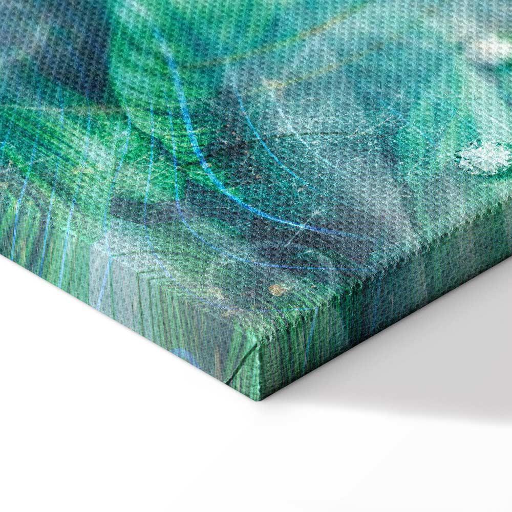 Leinwandbild - Turquoise Leaves (1 Part) Wide