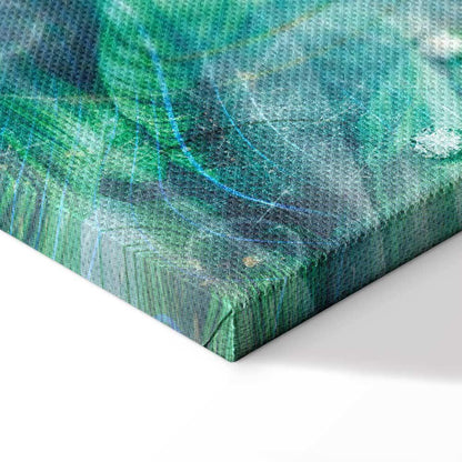 Leinwandbild - Turquoise Leaves (1 Part) Wide