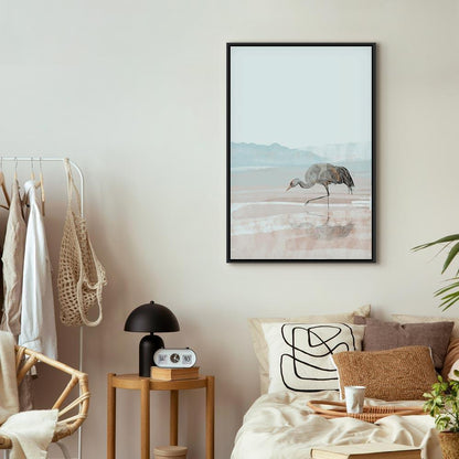 Leinwandbild - Crane in the Morning (1 Part) Vertical