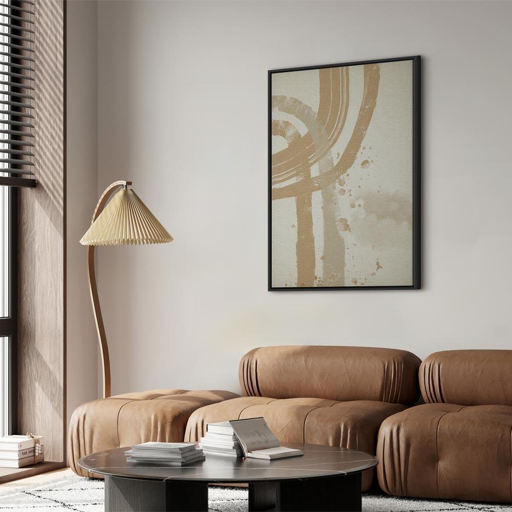 Leinwandbild - Beige Minimalism (1 Part) Vertical