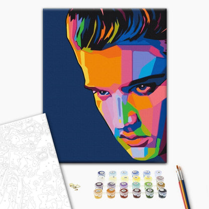 Malen nach Zahlen - Colourful Elvis
