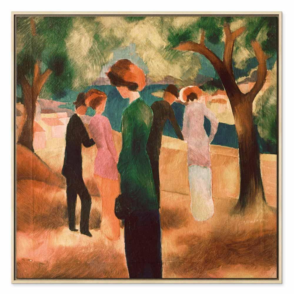 Leinwandbild - August Macke – Lady in Green Jacket