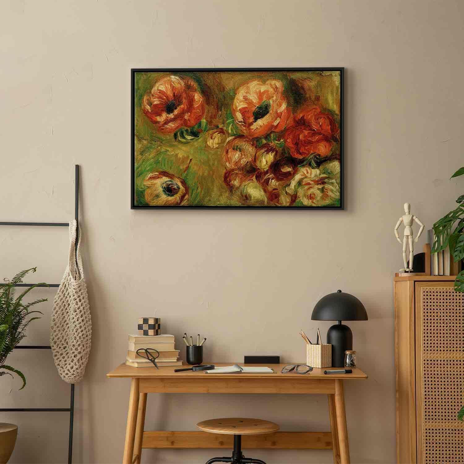Leinwandbild - Les Anémones (Pierre-Auguste Renoir) Artgeist
