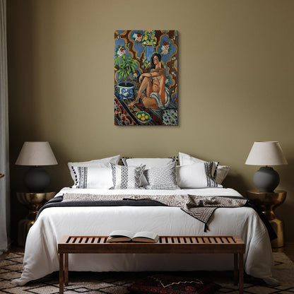 Leinwandbild - Henri Matisse – Decorative Figure on Ornamental Ground