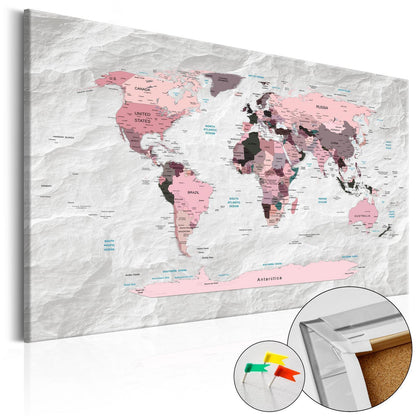 Korkbild - Pink Continents Artgeist