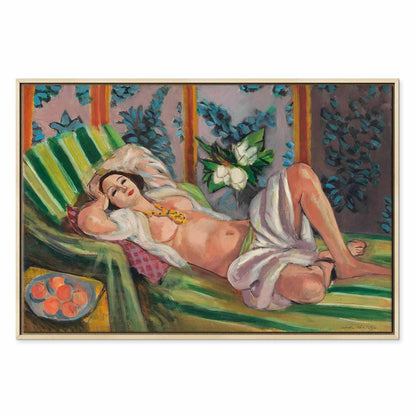 Leinwandbild - Henri Matisse – Reclining Odalisque with Magnolias