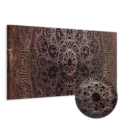 Leinwandbild - Mandala: Amber Silence