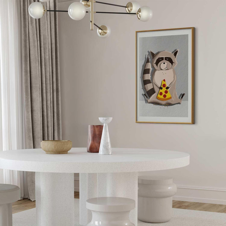 Poster - Raccoon Glutton Artgeist