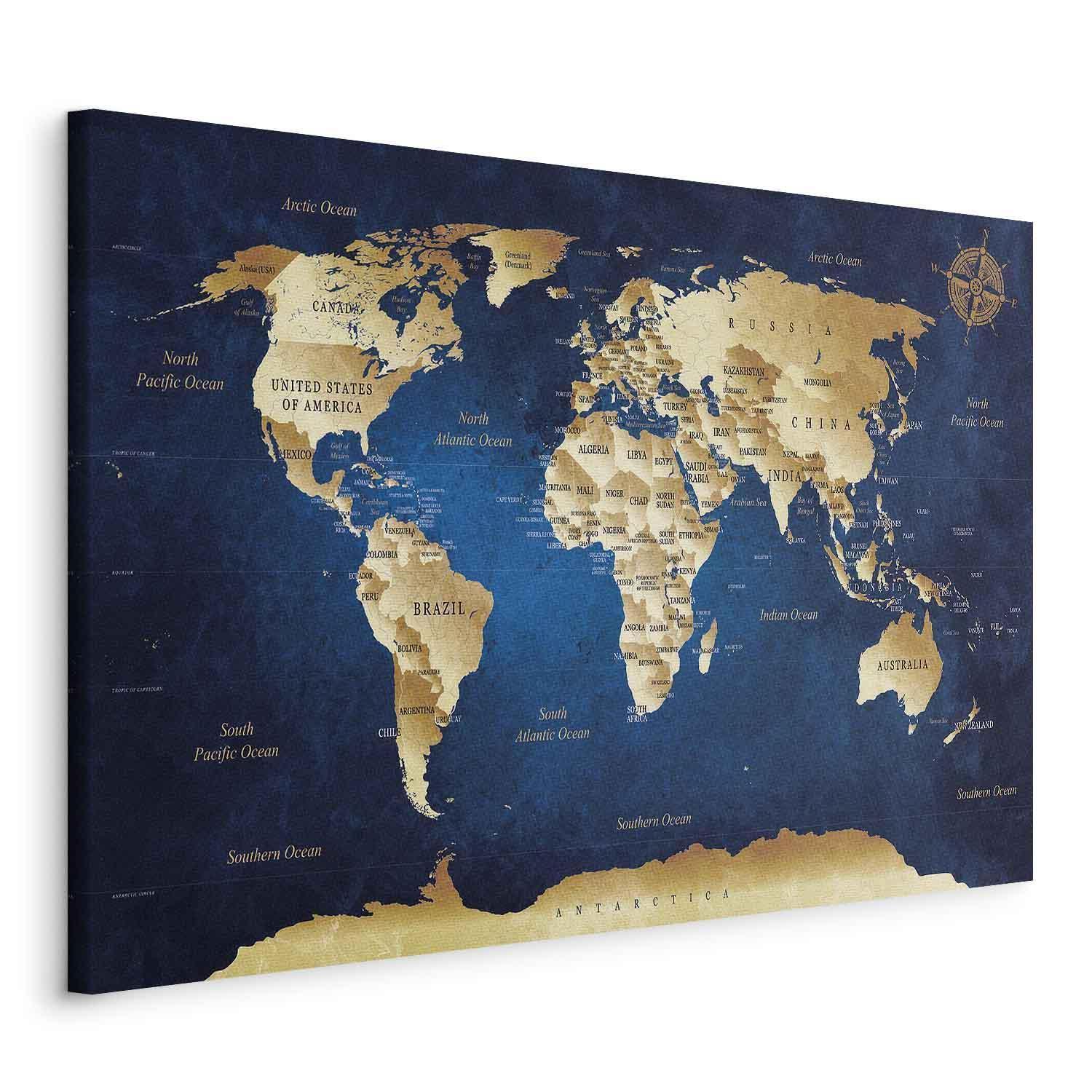 Leinwandbild - World Map