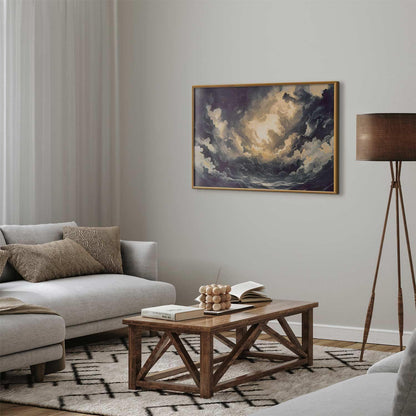 Poster - Epic Play of Light: The Sun Battling for Dominance Over the Clouds