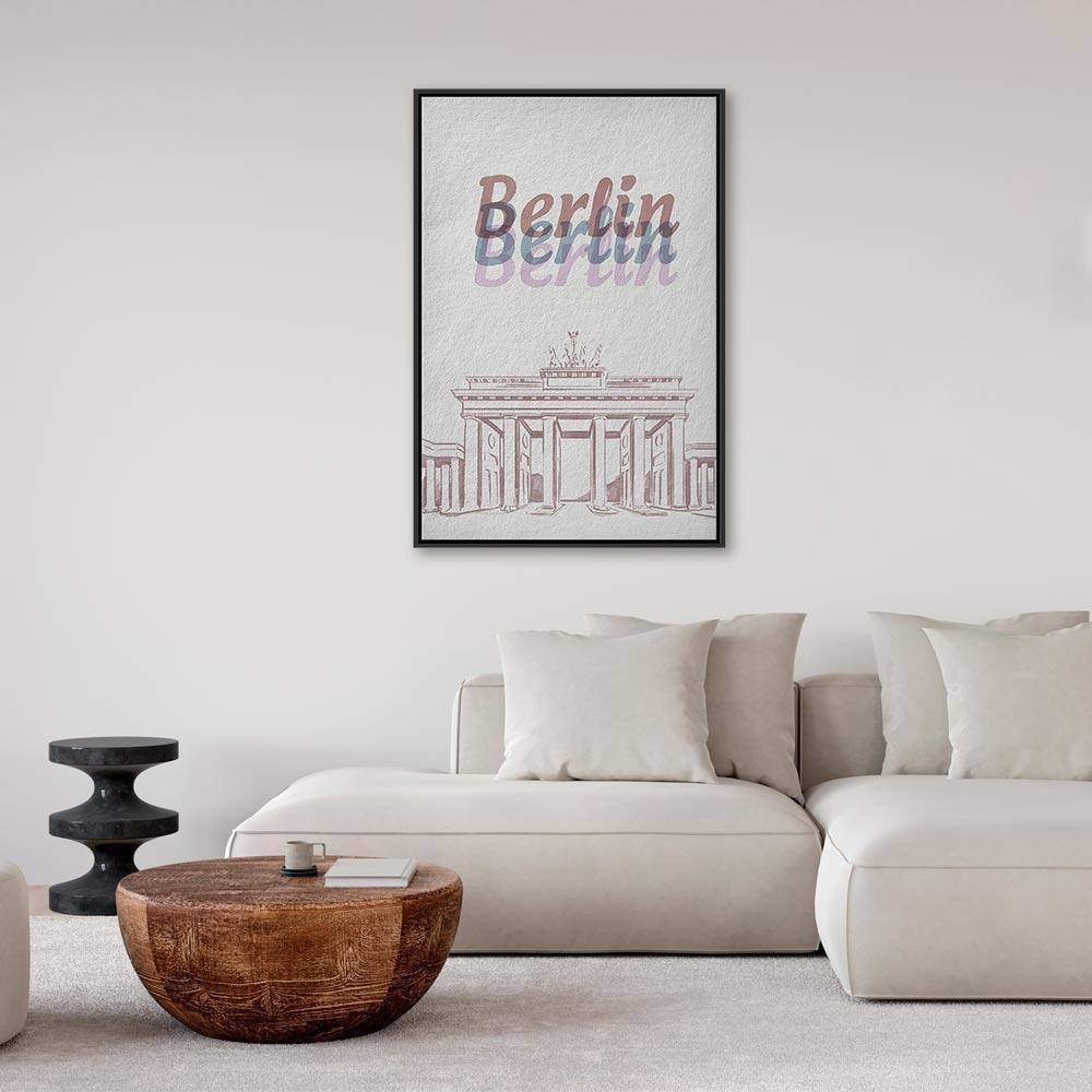 Leinwandbild - Berlin in Watercolours (1 Part) Vertical