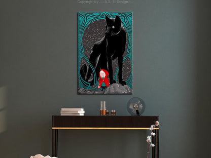 Leinwandbild - Red Riding Hood (1 Part) Vertical Artgeist