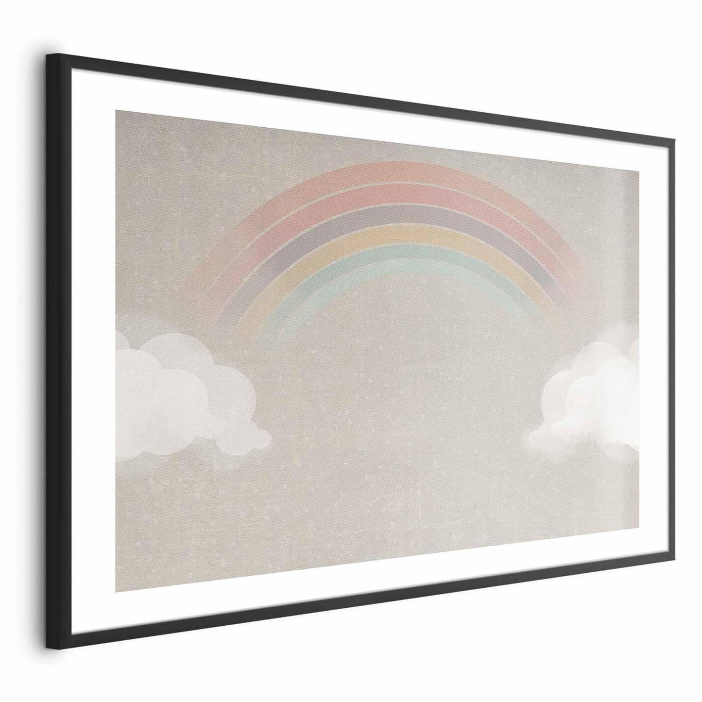 Poster Regenbogen im Regen – Sanfte Farben, leise Magie