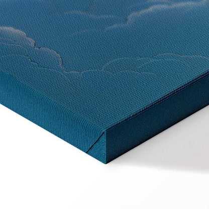 Leinwandbild - Blue Sky Breaking Through White Fluffy Clouds