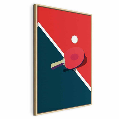 Leinwandbild - Table Tennis - Racket and Ball on the Table