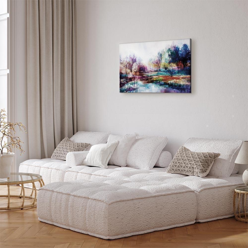 Leinwandbild - World in Paints (1 Part) Wide