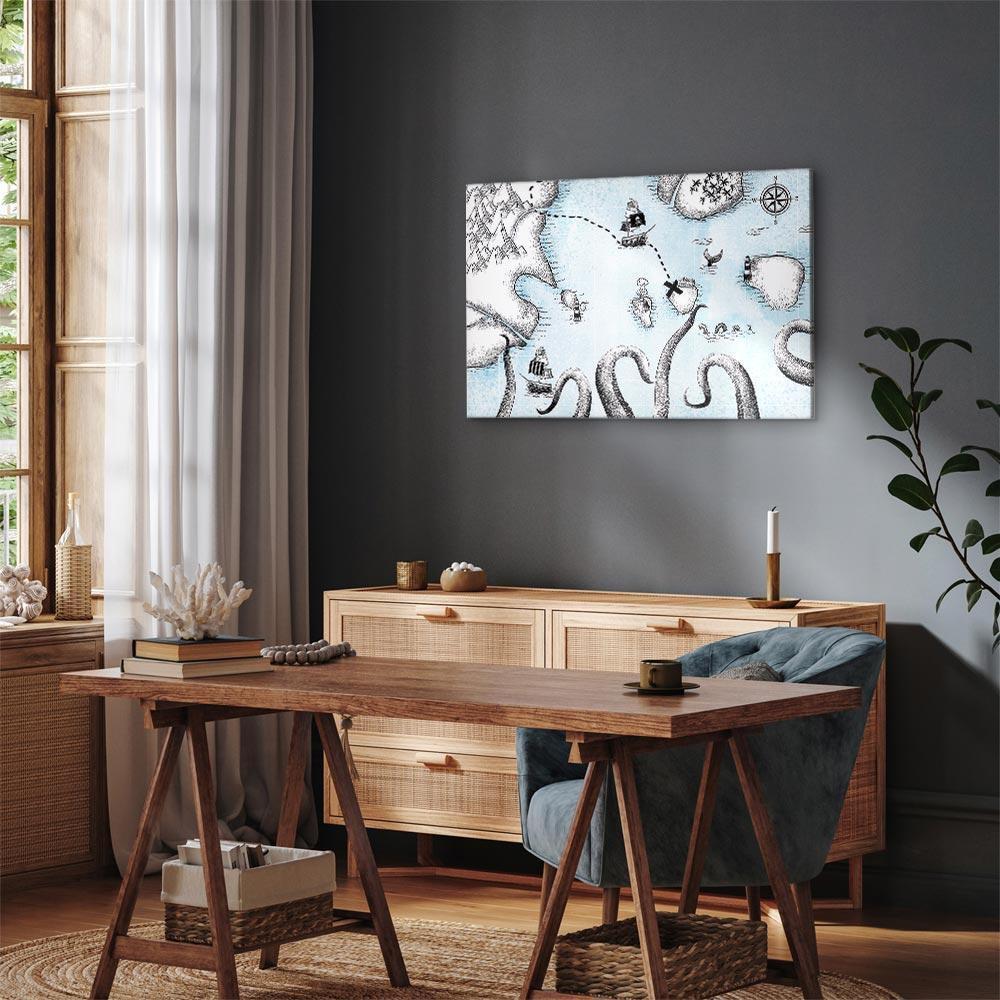 Leinwandbild - Treasure Map (1 Part) Wide