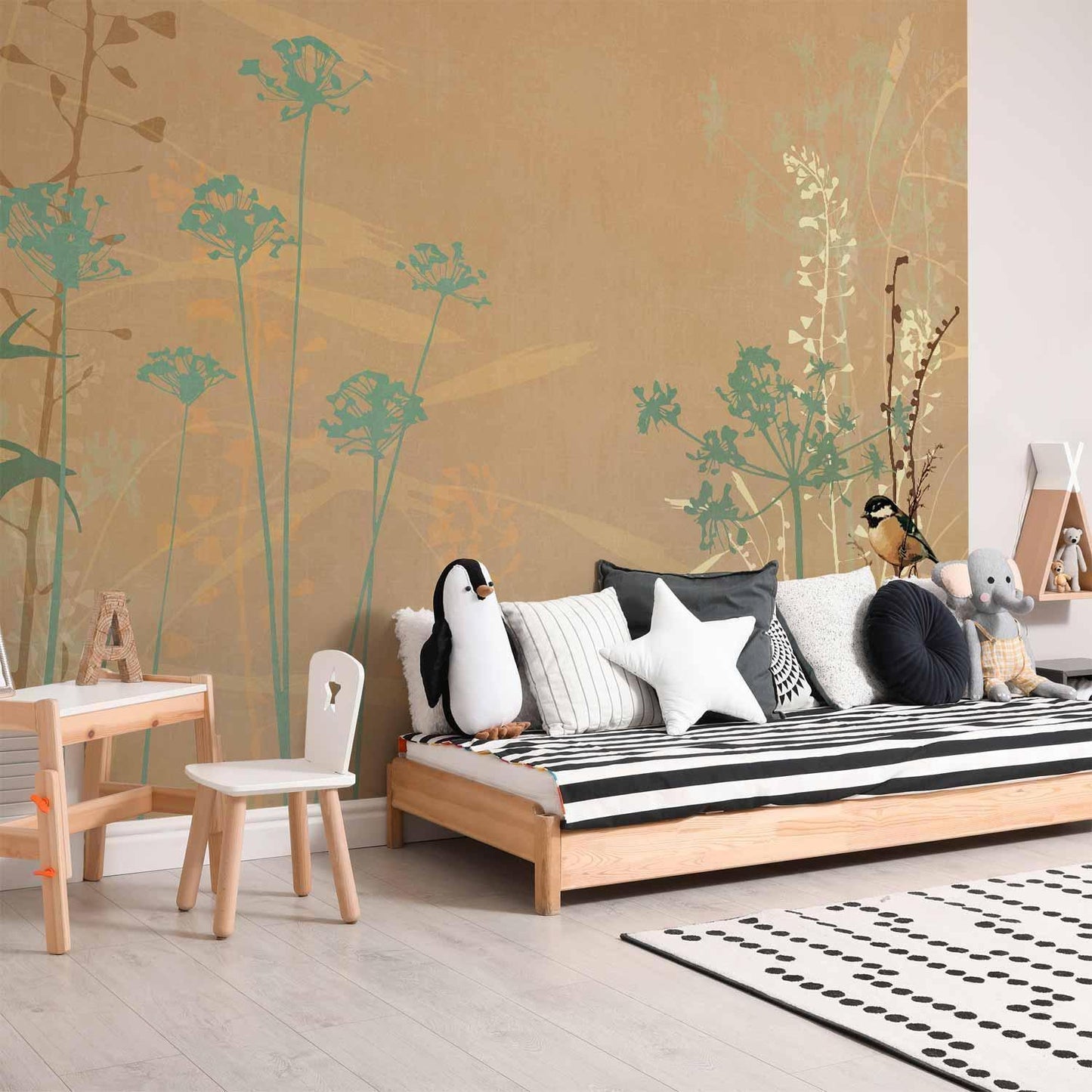 Fototapete - Bird in the Meadow