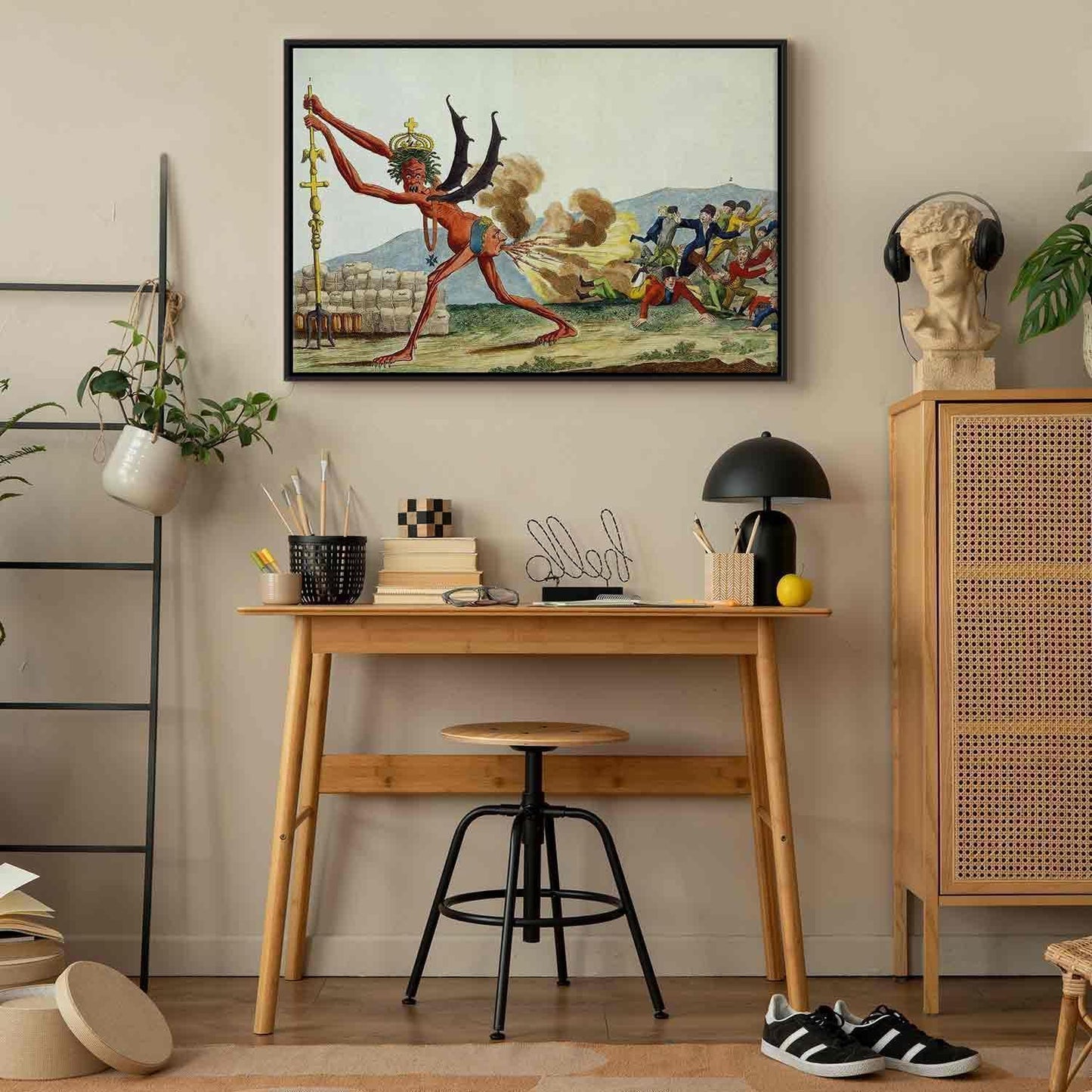 Leinwandbild - Jacques-Louis David – Caricature of the English Government