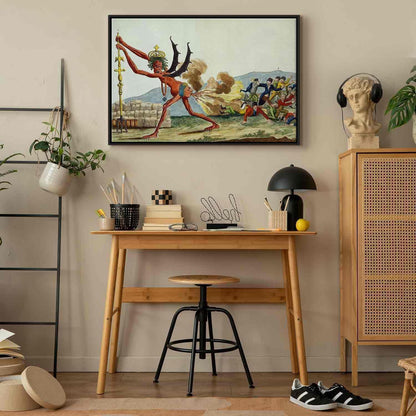 Leinwandbild - Jacques-Louis David – Caricature of the English Government