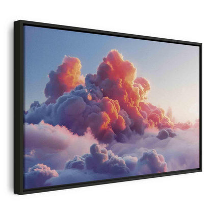 Leinwandbild - Twilight Spectacle: Clouds in Shades of Pink and Violet Artgeist