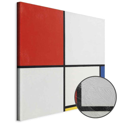 Leinwandbild - Piet Mondrian – Composition No III, with red, blue, yellow and black