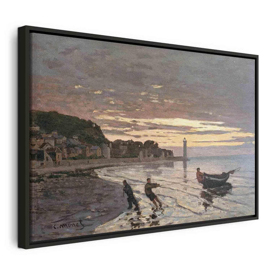 Leinwandbild - Hauling a Boat Ashore, Honfleur Artgeist