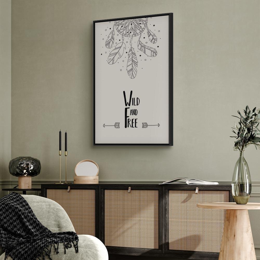 Leinwandbild - Wild and Free (1 Part) Vertical