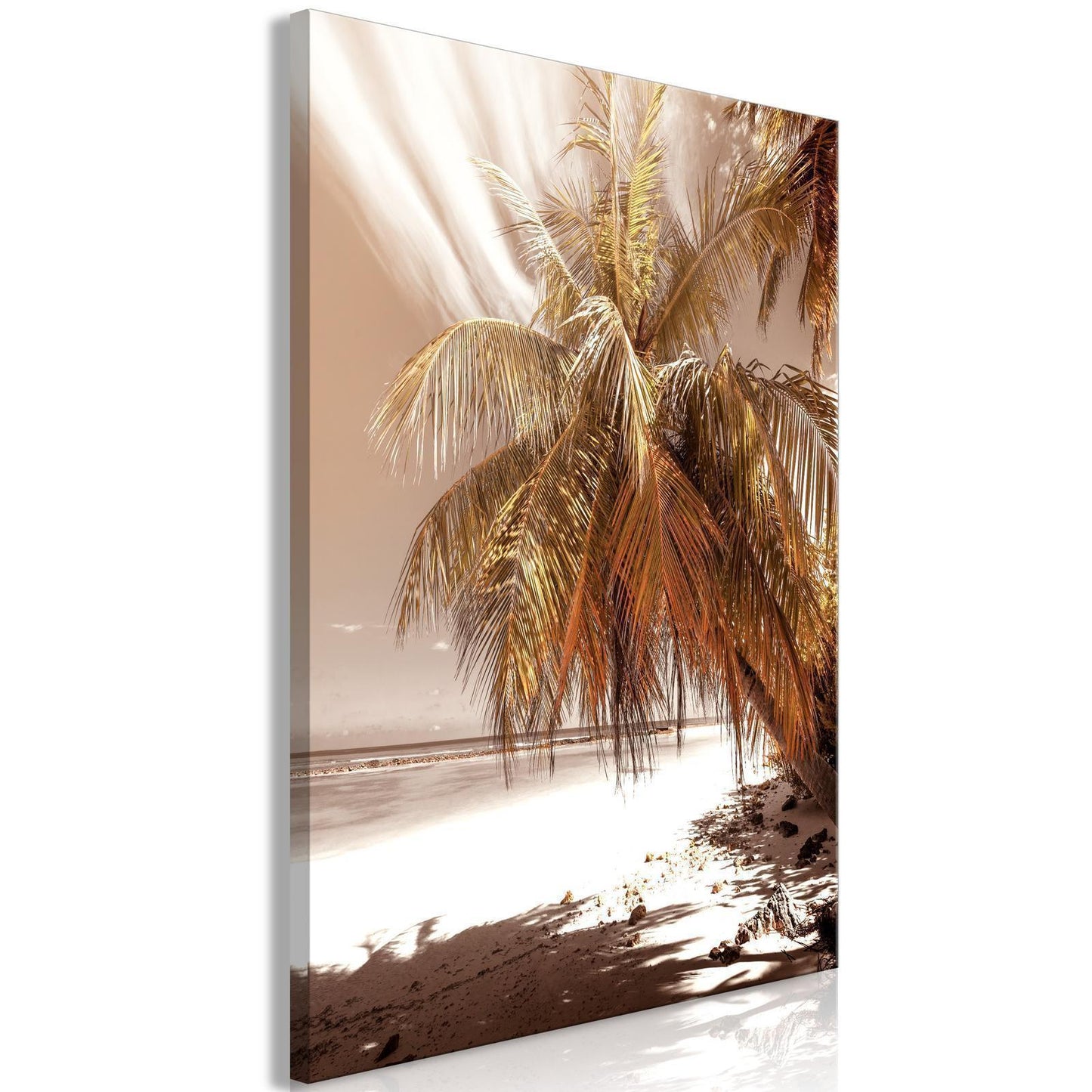Leinwandbild - Palm Shadow (1 Part) Vertical Artgeist