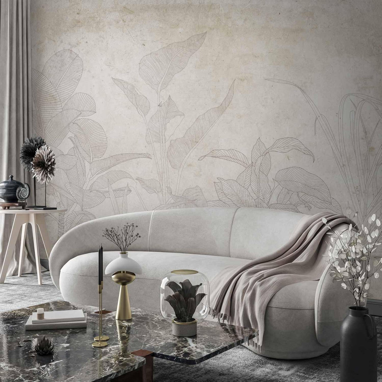 Fototapete - Subtle Exotic Plants