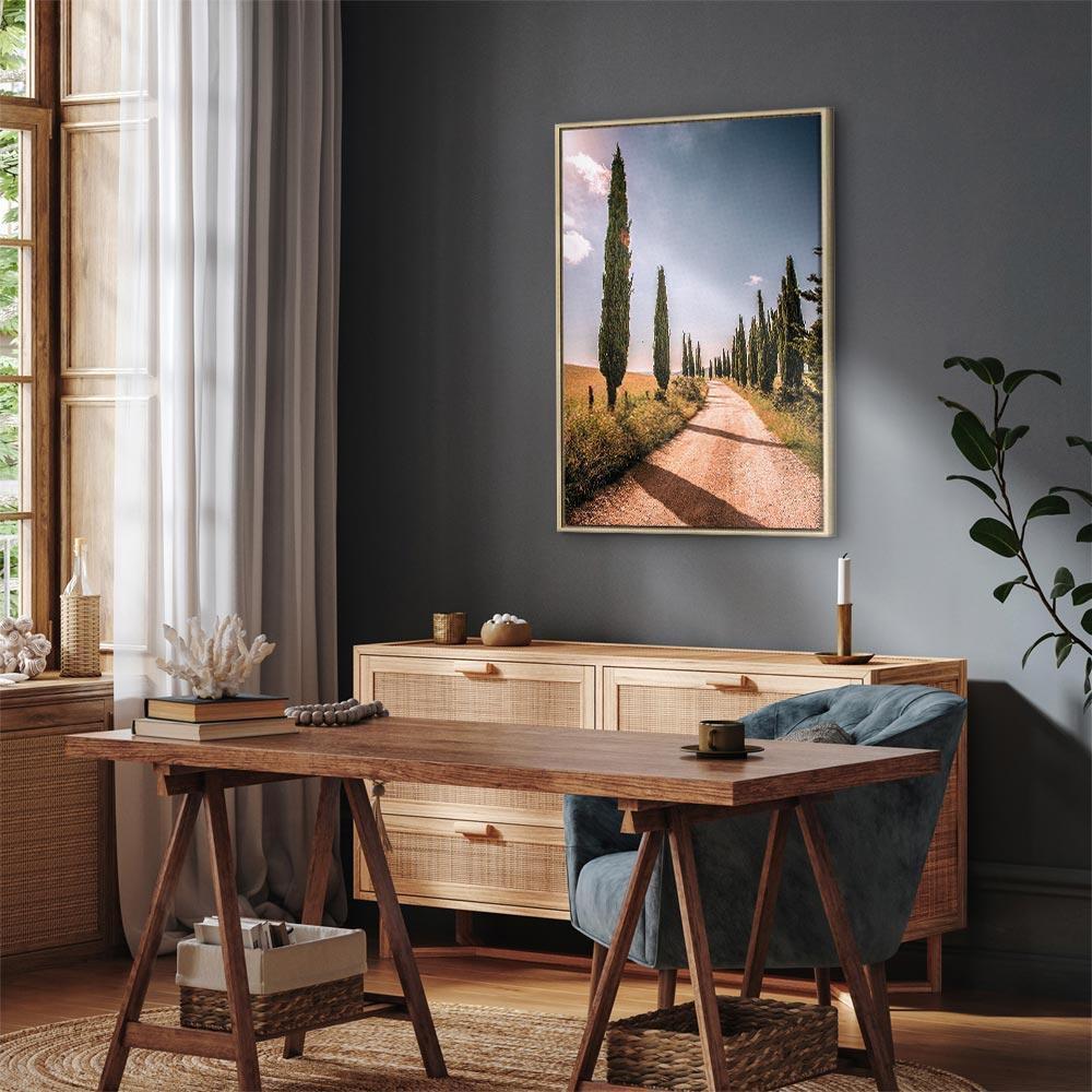 Leinwandbild - Italian cypresses (1 Part) Vertical