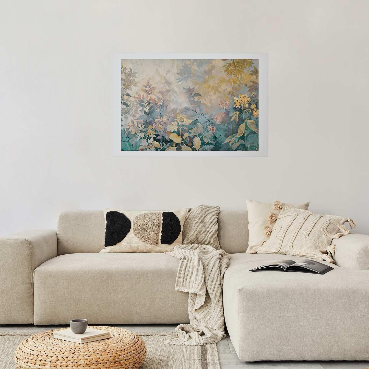 Poster - Tapestry Pattern in Colorful Flowers