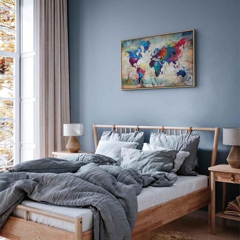 Leinwandbild - World Map: Colourful Madness