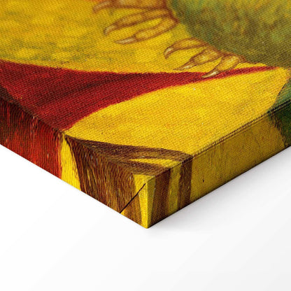 Leinwandbild - Frida Kahlo – Self-Portrait with Monkey and Parrot