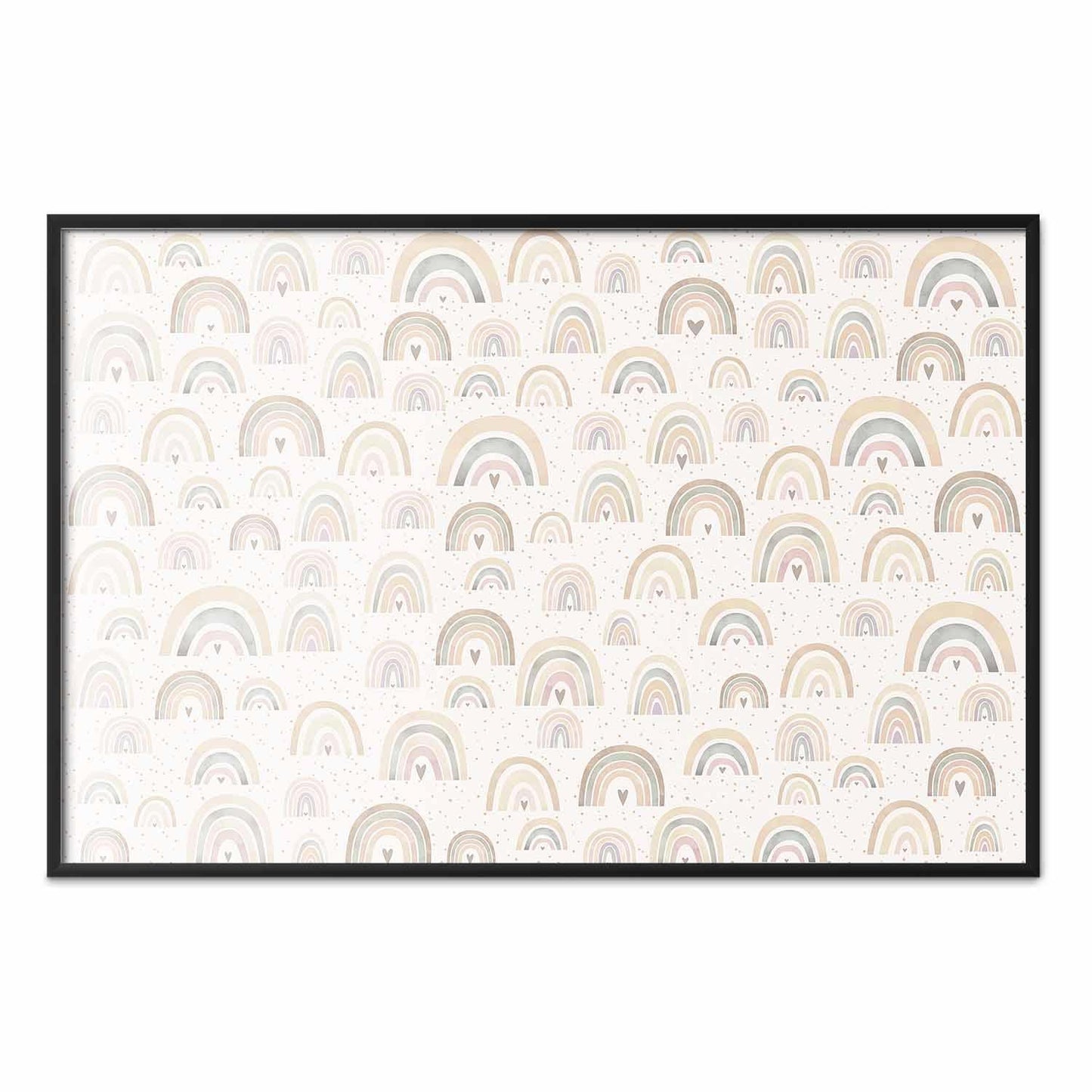 Poster - Rainbows and Hearts