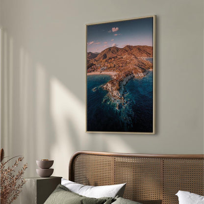 Leinwandbild - Cliff in Kalamitsi (1 Part) Vertical