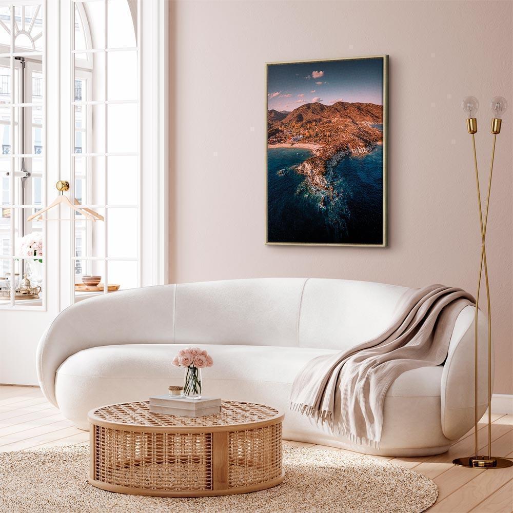 Leinwandbild - Cliff in Kalamitsi (1 Part) Vertical