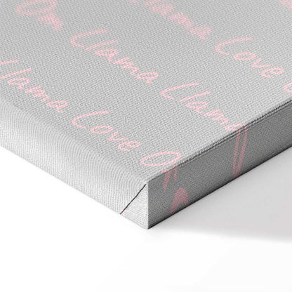 Leinwandbild - Happy Llama (1 Part) Vertical