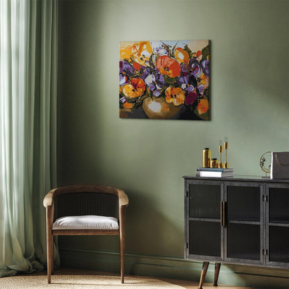 Malen nach Zahlen - Vase Of Pansies