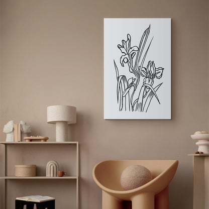 Leinwandbild - Love Irises (1 Part) Vertical