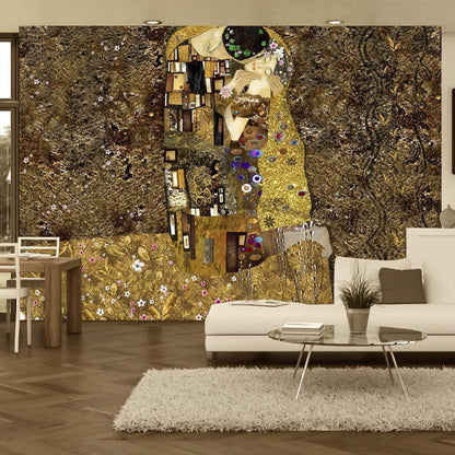Tapete „Goldener Kuss“ – Klimt-Inspiration für elegante Wohnträume - sawelt.eu